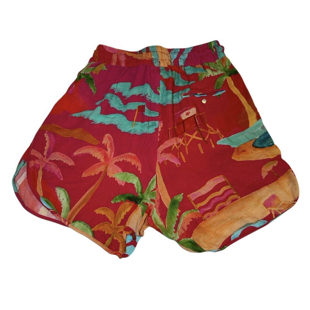 Farm Rio Ipanema Uni Shorts Women's S Rayon Tropical Pocket‎ Drawstring - Picture 2 of 9